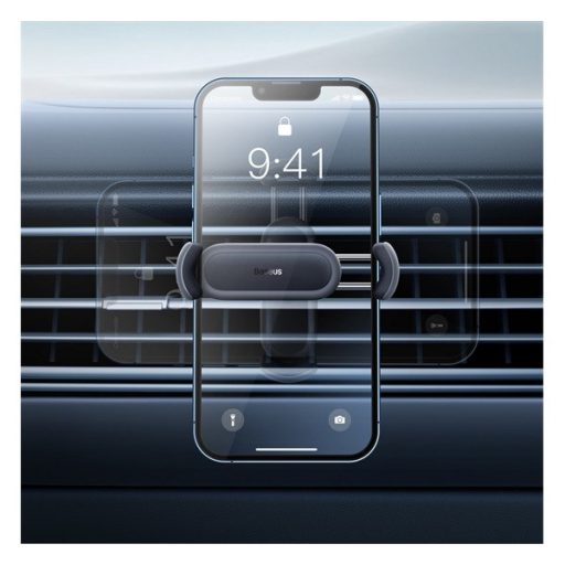 BASEUS STEEL CANNON 2 autós tartó szellőzőre, 5.4-6.7" méret, FEKETE