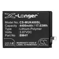   CAMERON SINO Li-Polymer akku (3.87V/4400mAh, Xiaomi BM4Y kompatibilis) FEKETE