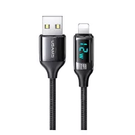   iPhone 14 Plus / 14 Pro Max / 14 Pro USAMS U78 adatkábel USB - lightning, 120cm, FEKETE