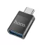 HOCO UA17 adapter USB aljzat - Type-C, adatátvitel és töltés, FEKETE