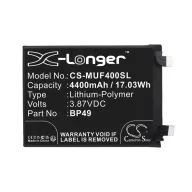   Xiaomi Poco F4 CAMERON SINO Li-Polymer akku 3.87V/4400mAh, Poco BP49 kompatibilis, FEKETE