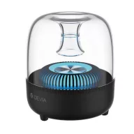   DEVIA bluetooth hordozható hangszóró v5.0, LED világítás, FEKETE