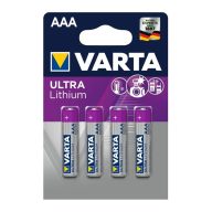 VARTA ULTRA tartós elem AAA, lítium, 4db/csomag