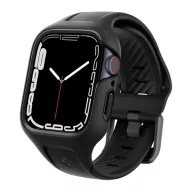   Apple Watch Series 9 41mm / 8 41mm SPIGEN LIQUID AIR PRO szilikon óra keret szilikon szíj, ütésállóság, FEKETE