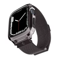   Apple Watch Series SE 3 44mm / 9 45mm / SE 2 44mm SPIGEN METAL FIT PRO fém óra keret ütésállóság FEKETE