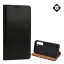 Samsung S23 GIGAPACK tok álló, valódi bőr FLIP, asztali tartó, FEKETE