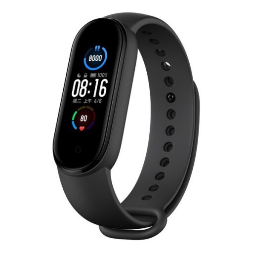 Xiaomi Mi Band 6 / Mi Band 5 DEVIA DELUXE SPORT pótszíj egyedi méret, állítható, FEKETE