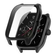   Amazfit GTS 4 GIGAPACK Műanyag keret ütésálló + kijelzővédő üveg FEKETE