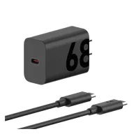   MOTOROLA TURBOPOWER hálózati töltő Type-C aljzat 68W, gyorstöltő + Type-C kábel, FEKETE