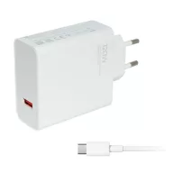   XIAOMI hálózati töltő USB aljzat 120W, PD gyorstöltő 3.0 + Type-C kábel, FEHÉR
