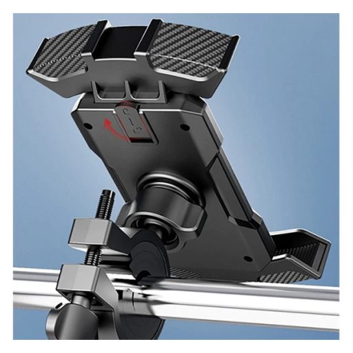 AWEI X47 kerékpáros telefontartó kormányra rögzíthető, 4.7 - 6.7" méret, FEKETE