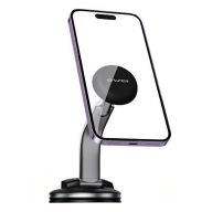 AWEI X45 autós tartó műszerfalra, alumínium, FEKETE