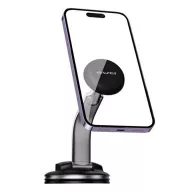 AWEI X45 autós tartó műszerfalra, alumínium, FEKETE