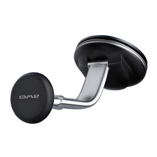 AWEI X45 autós tartó műszerfalra, alumínium, FEKETE