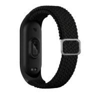   Xiaomi Mi Band 7 / Mi Band 6 NFC / Mi Band 6 GIGAPACK Pótszíj egyedi méret, szőtt minta, FEKETE