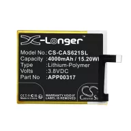   CAT S62 Pro CAMERON SINO Li-Polymer akku 3.8V/4000mAh, CATERPILLAR APP00317 kompatibilis, FEKETE