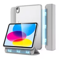   IPAD 11 (2025) / 10.9 (2022) ESR ASCEND HYBRID tok álló, bőr hatású aktív FLIP, asztali tartó, VILÁGOSSZÜRKE