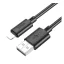 iPhone 14 Plus / 14 Pro Max / 14 Pro HOCO X88 adatkábel USB - lightning, 100cm, FEKETE