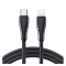 iPhone 14 Plus / 14 Pro Max / 14 Pro JOYROOM SURPASS adatkábel Type-C - lightning, 120cm, FEKETE