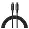 BASEUS TUNGSTEN GOLD adatkábel Type-C - Type-C, 200cm, FEKETE