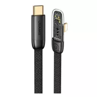   iPhone 14 Plus / 14 Pro Max / 14 Pro USAMS ICEFLAKE adatkábel Type-C - lightning, 120cm, FEKETE