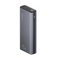   USAMS PB59 vésztöltő 2 USB+Type-C aljzat 30000mAh, PD gyorstöltő 3.0, FEKETE