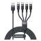 JOYROOM adatkábel 4in1 USB - 2 Type-C/lightning/microUSB, 120cm, FEKETE