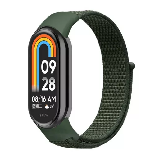 Xiaomi Smart Band 9 / Band 8 GIGAPACK Pótszíj egyedi méret, légáteresztő, SÖTÉTZÖLD