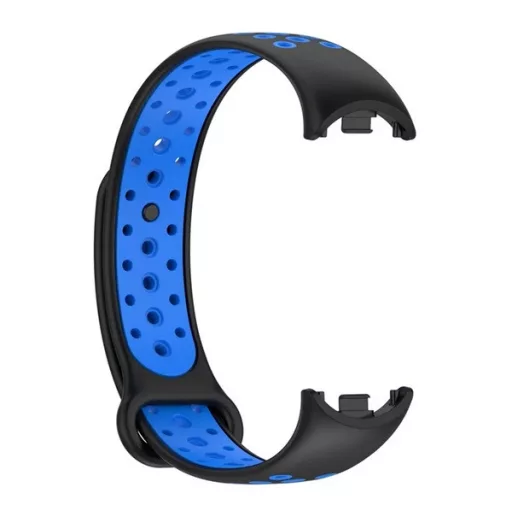 Xiaomi Smart Band 9 / Band 8 GIGAPACK Pótszíj egyedi méret, légáteresztő, KÉK/FEKETE