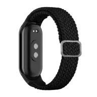   Xiaomi Smart Band 9 / Band 8 GIGAPACK Pótszíj egyedi méret, szőtt minta, FEKETE
