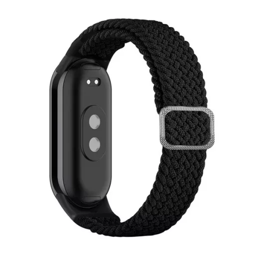 Xiaomi Smart Band 9 / Band 8 GIGAPACK Pótszíj egyedi méret, szőtt minta, FEKETE