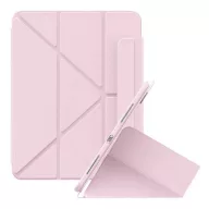   IPAD Pro 11 (2022) BASEUS MINIMALIST tok álló, bőr hatású aktív FLIP, ceruza tartó, RÓZSASZÍN