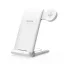 Samsung S26 Ultra / S26 Plus / S26 NILLKIN POWERTRIO asztali töltőállvány 3in1 15W, Samsung Watch töltő, FEHÉR