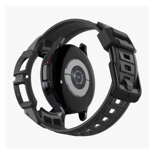 Samsung Watch 6 Classic 47mm SPIGEN RUGGED ARMOR PRO pótszíj egyedi méret, ütésállóság + szilikon keret, FEKETE