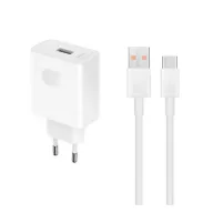   HONOR SuperCharger hálózati töltő USB aljzat 66W, gyorstöltő + Type-C kábel, FEHÉR