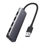 UGREEN CM219 USB HUB 5in1 elosztó, 50cm, SÖTÉTSZÜRKE