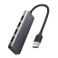 UGREEN CM219 USB HUB 5in1 elosztó, 50cm, SÖTÉTSZÜRKE