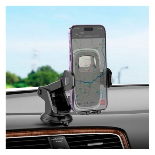 HOCO H15 autós tartó műszerfalra, 4.5-7" méret, FEKETE