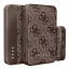 GUESS 4G LEATHER METAL LOGO vésztöltő USB+Type-C aljzat 5000mAh, gyorstöltő, BARNA