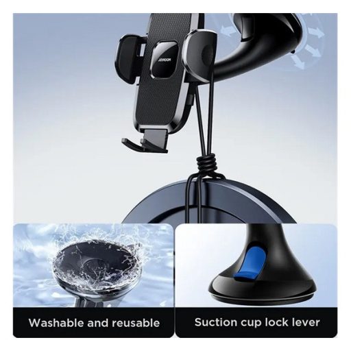 JOYROOM autós tartó műszerfalra, 4.7-6.7" méret, FEKETE