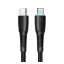 JOYROOM STARRY adatkábel Type-C - Type-C, 100cm, FEKETE