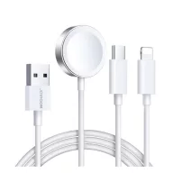   JOYROOM töltőkábel 3in1 USB - lightning/Type-C, 120cm, FEHÉR