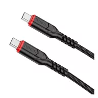 HOCO VICTORY adatkábel Type-C - Type-C, 100cm, FEKETE