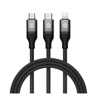   NILLKIN SWIFT PRO adatkábel 3in1 USB - Type-C/lightning/microUSB, 150cm, FEKETE
