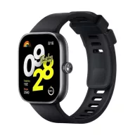   REDMI Watch 4 okosóra (szilikon szíj, aktivitásmérő, pulzusmérő, GPS, 5ATM, vízálló, 150+ sport mód) FEKETE