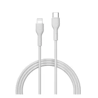 DEVIA KINTONE adatkábel Type-C - lightning, 100cm, FEHÉR
