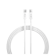   DEVIA SMART adatkábel (Type-C - Type-C, 100W, PD gyorstöltő, 150cm) FEHÉR