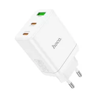   HOCO N33 hálózati töltő USB+2 Type-C aljzat 35W, PD gyorstöltő 3.0, FEHÉR