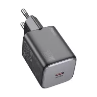   HOCO SPINNER hálózati töltő Type-C aljzat 20W, PD gyorstöltő 3.0, FEKETE