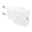 SAMSUNG hálózati töltő Type-C aljzat 25W, PD gyorstöltő, FEHÉR